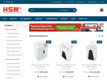 Tablet Screenshot of hsm-shredder.com